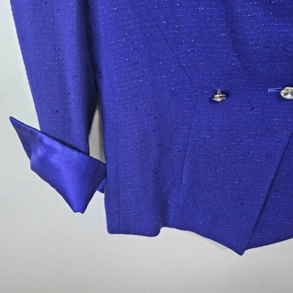 VTG ESCADA Couture Purple Hourglass Blazer Sz 8 Party Event Vintage - Picture 7 of 12